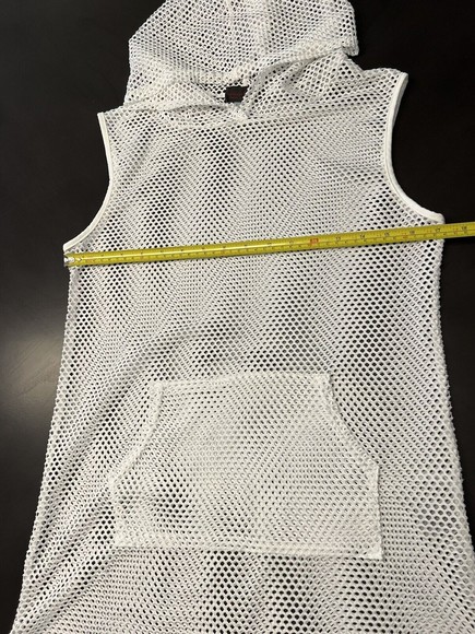 Cotton Candy mesh cover up M white - Picture 7 of 8